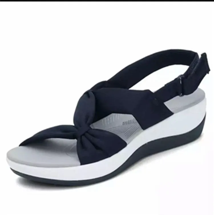 2024 new sandals fish mouth sponge cake bottom Roman sandals