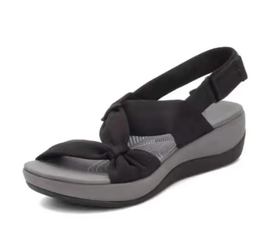 2024 new sandals fish mouth sponge cake bottom Roman sandals