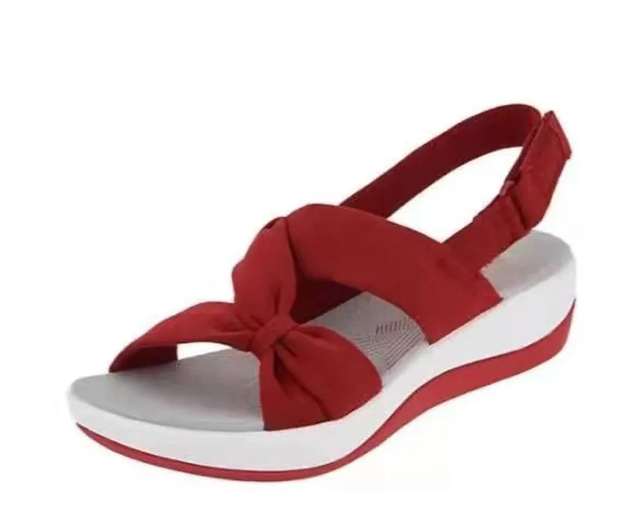 2024 new sandals fish mouth sponge cake bottom Roman sandals