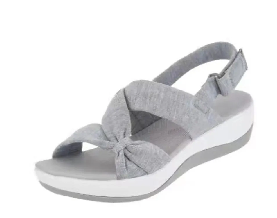 2024 new sandals fish mouth sponge cake bottom Roman sandals