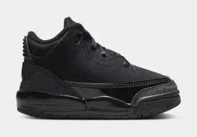 Air Jordan 3 Retro Black Cat Infant Toddler Lifestyle Shoes (Black/Dark Charcoal/Black) Free Shipping