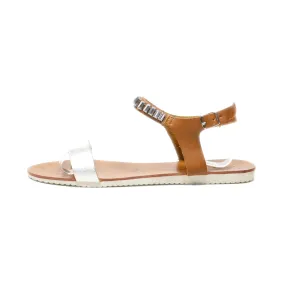 Bon Prix Collection Flat Sandals Leather Brown Colour For Women