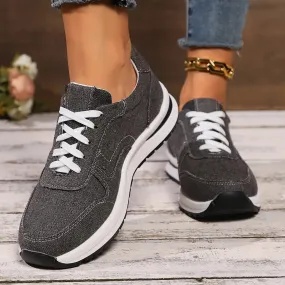 Briseis - Stylish Denim Platform Sneakers for Women