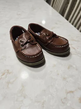 Brown leather Loafers- like new - size Shoes:           7 & 7.5 (Little Kid)