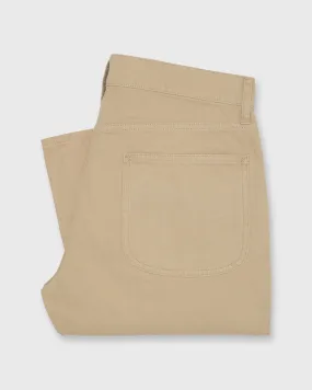 Brush Pant in Khaki Garment-Dyed Canvas