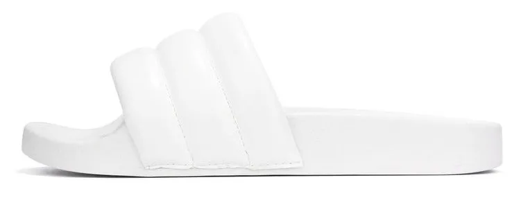 Cape Robbin Barrel White Puffed Out Slip On Black Mule Slide Pool Sandals