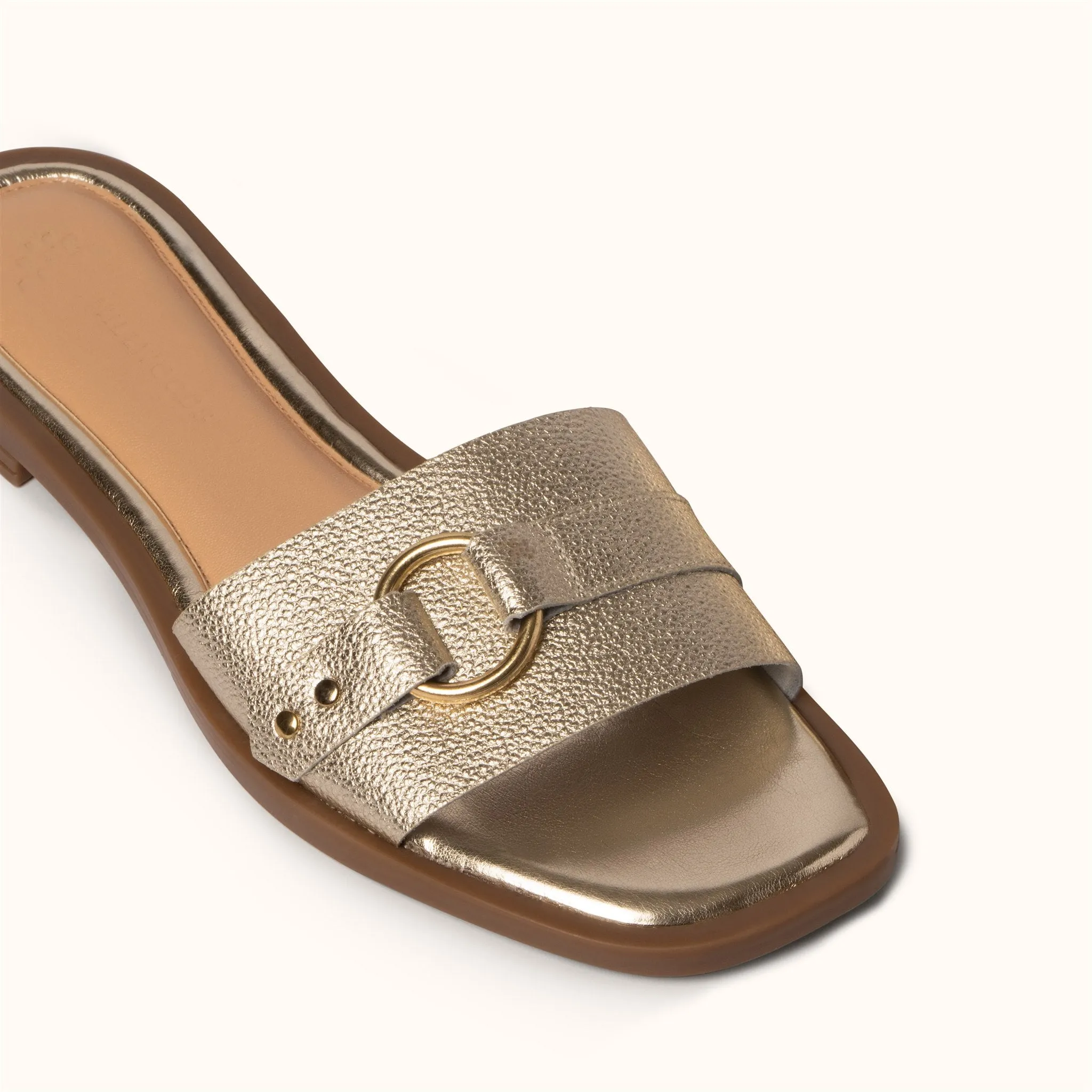 Classic Ring Detail Slide - Gold