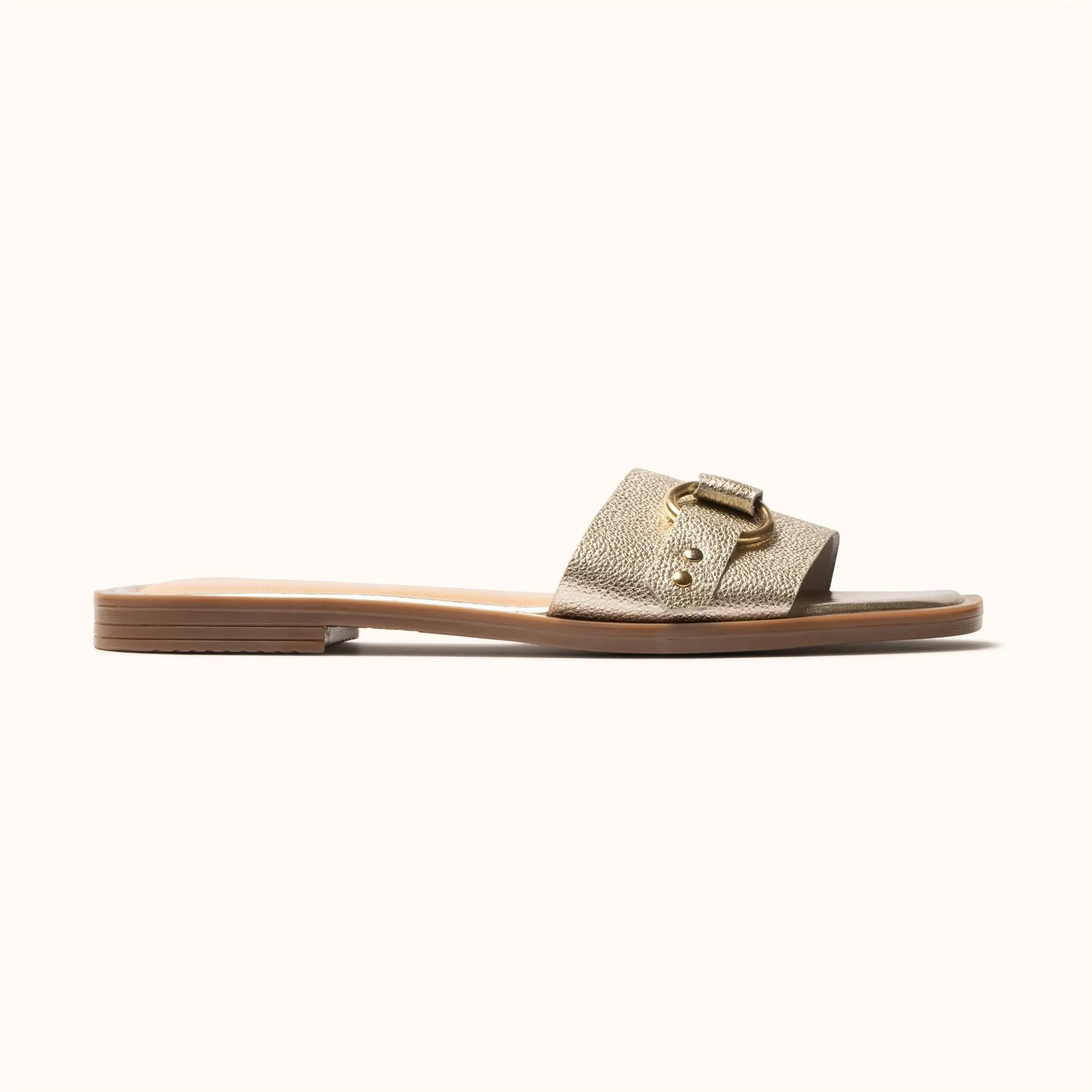 Classic Ring Detail Slide - Gold