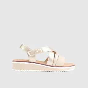 Comfort Wedge Sandal Beige 10553