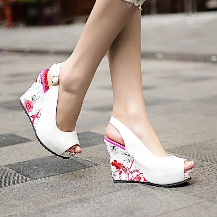 Elegant and stylish wedge sandals