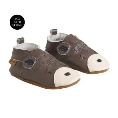 En-Fant Leather Slippers - Chesnut