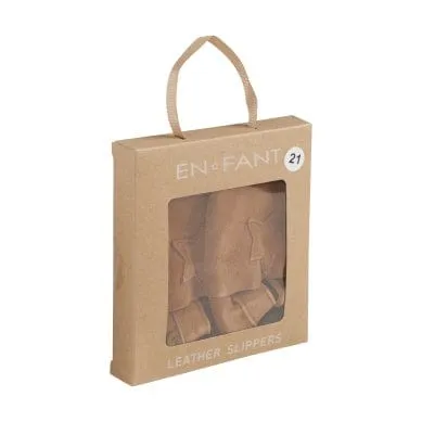 En-Fant Leather Slippers - Leather Brown