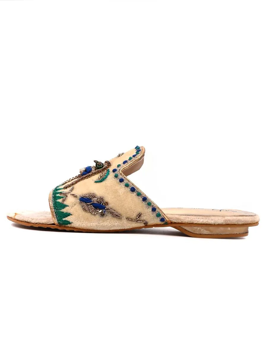 Fawn Fancy Velvet Ladies Slipper