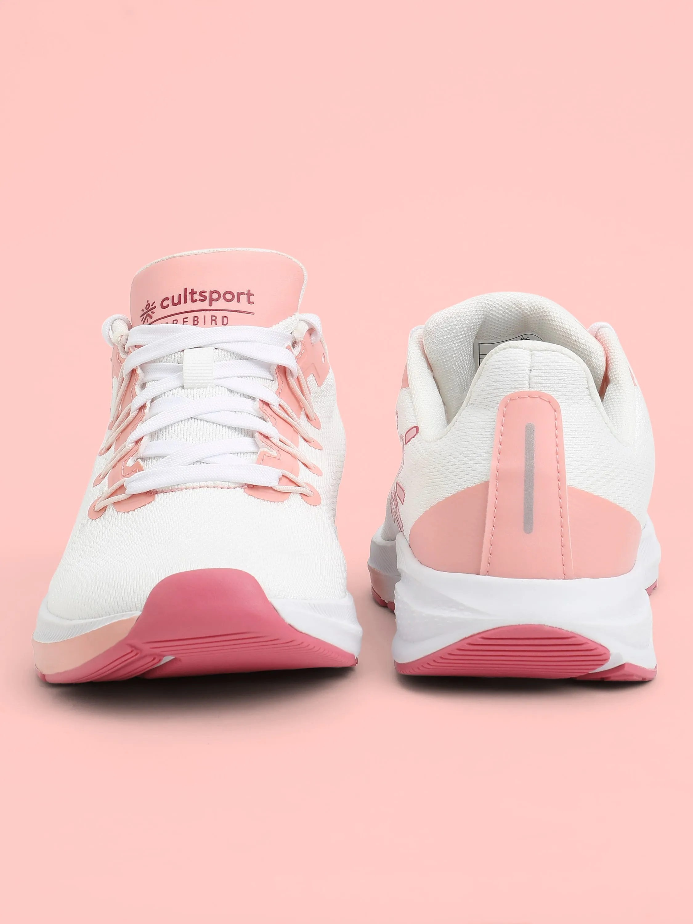 Firebird Women Running Shoes - White/Peach