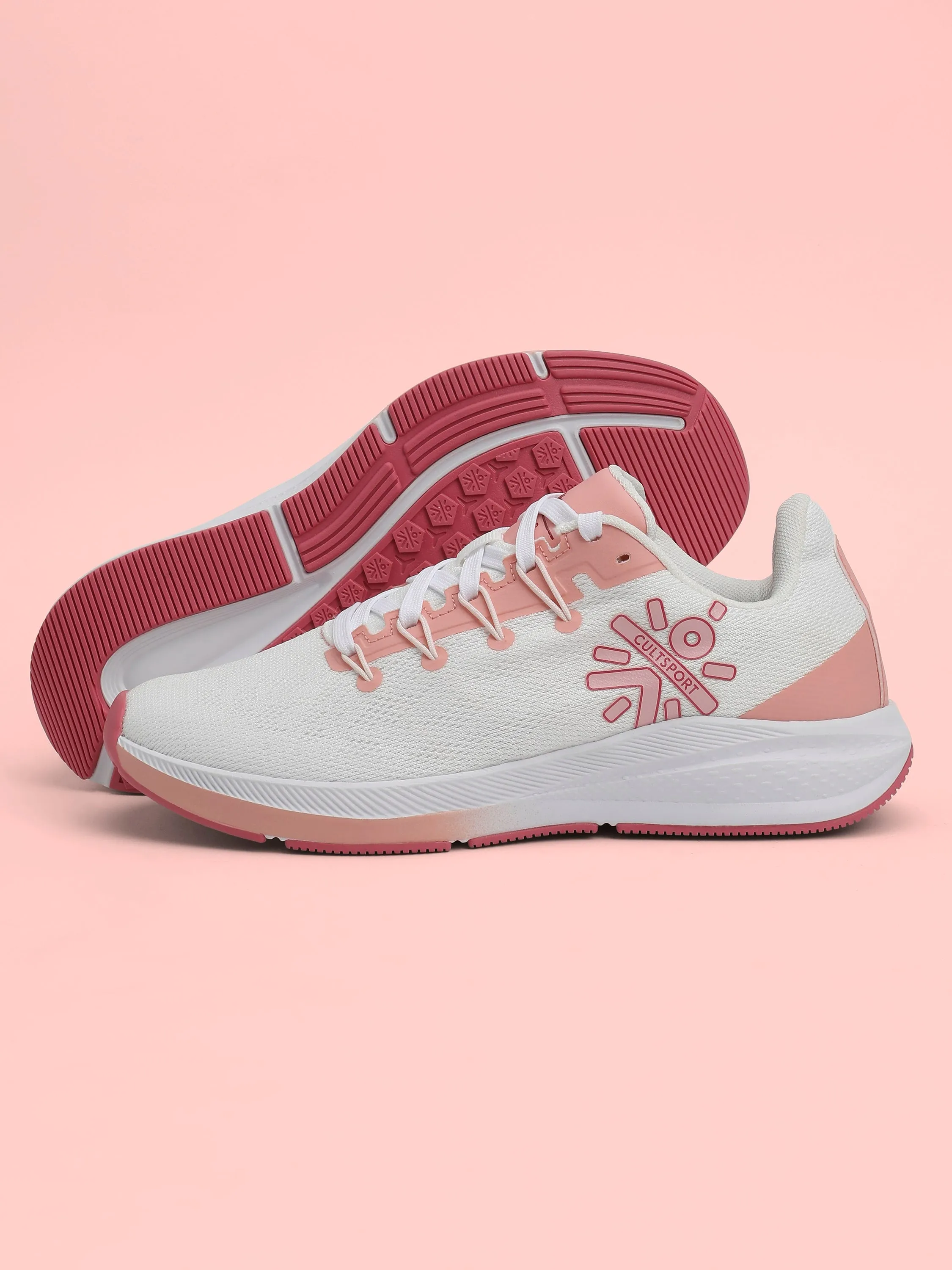 Firebird Women Running Shoes - White/Peach