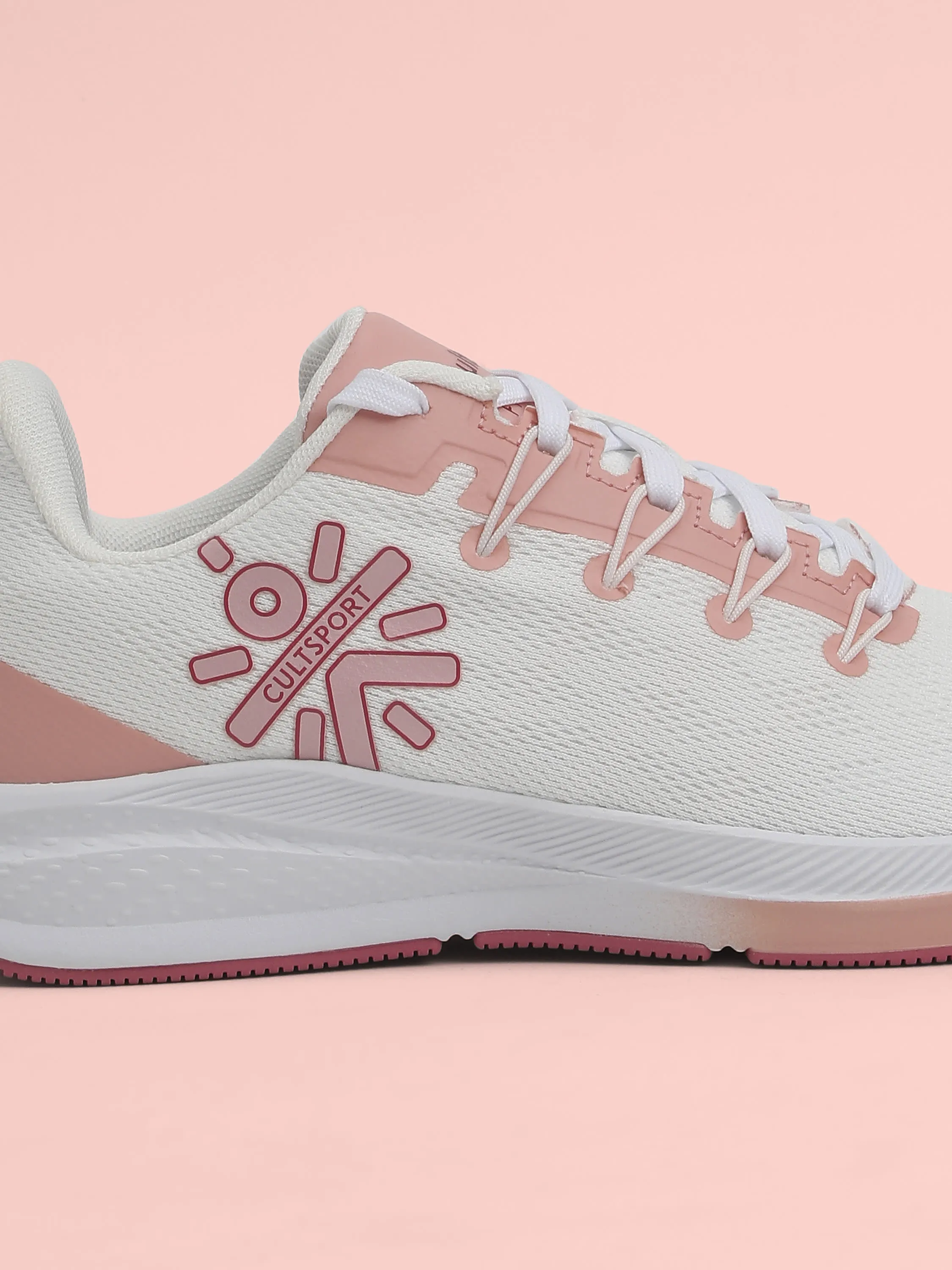 Firebird Women Running Shoes - White/Peach