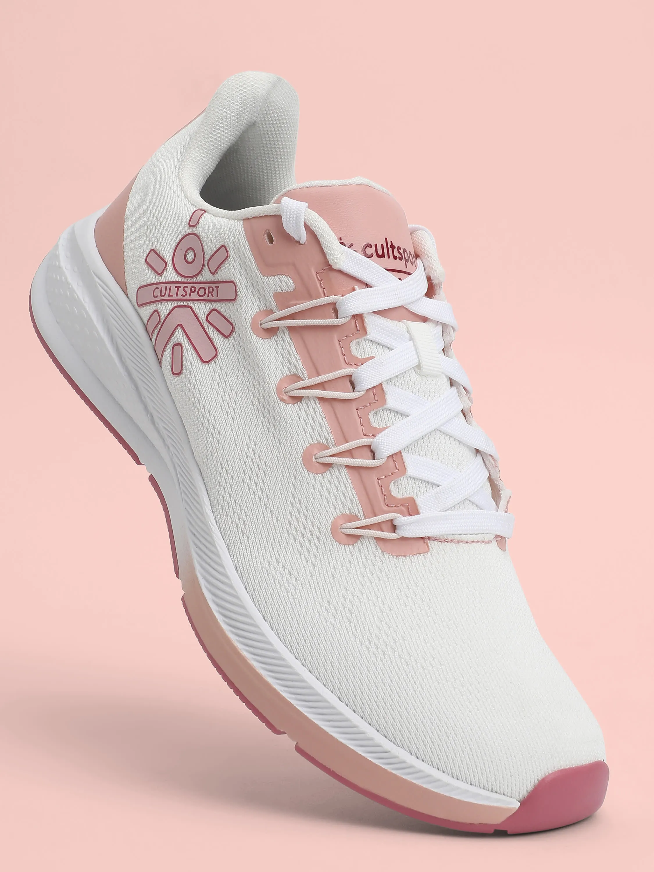 Firebird Women Running Shoes - White/Peach