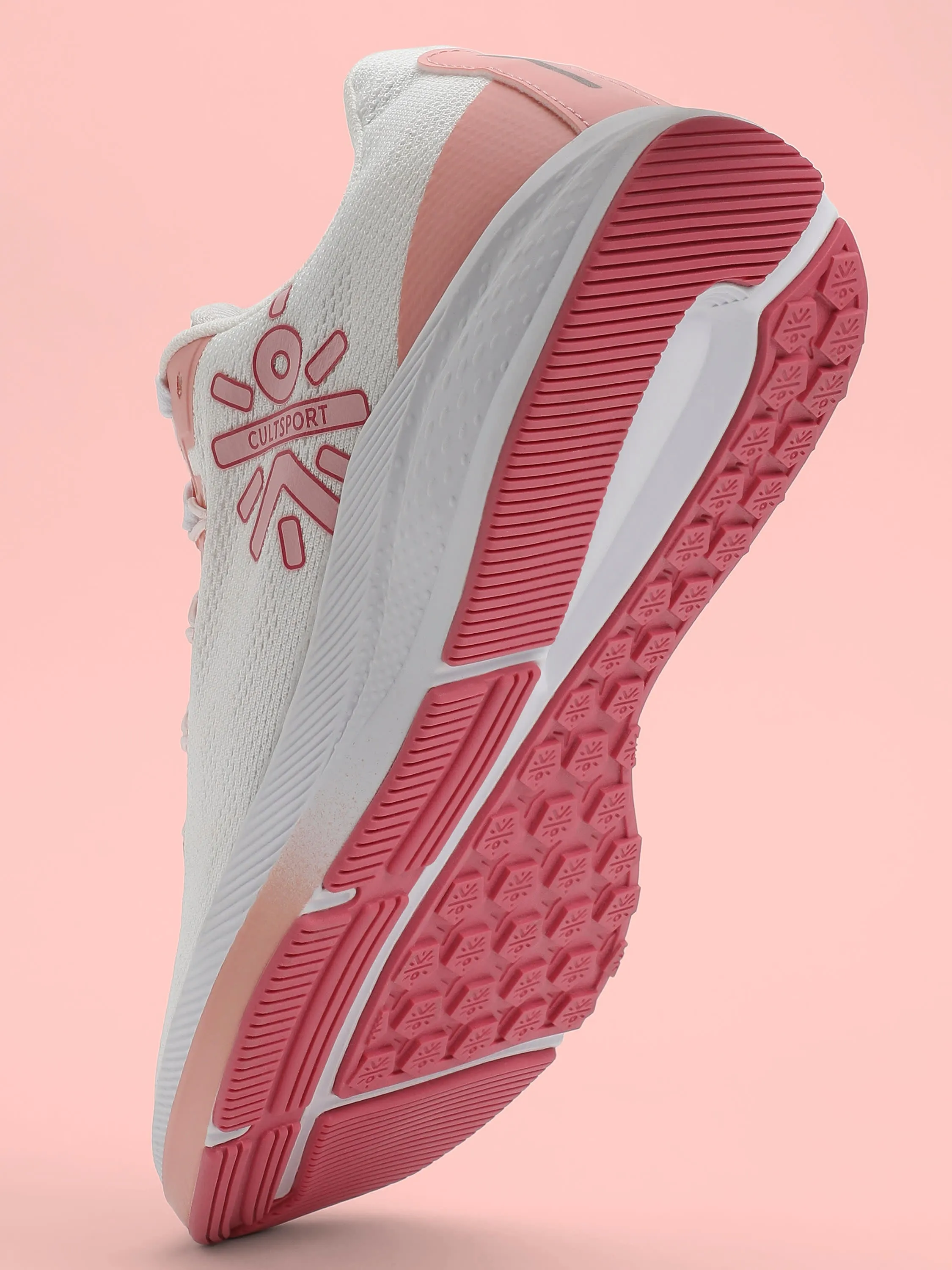 Firebird Women Running Shoes - White/Peach