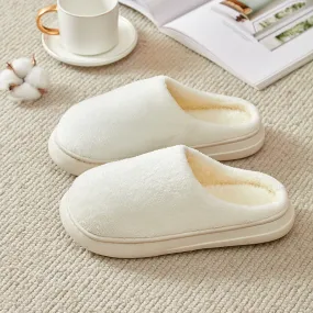 Fleece-lined Thickened Cotton Slippers Platform Cozy Footwear Warm Cotton Slippers Unisex cotton Slippers couples cotton footwear, lioness-love