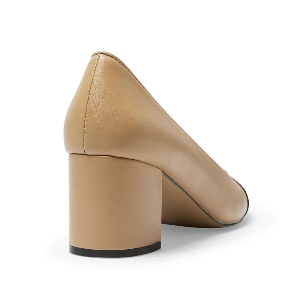 Grace Heel in Black And Nude Leather