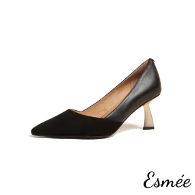 Leather Suede High Heels
