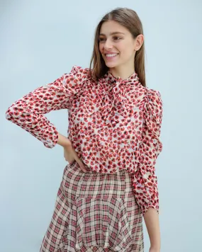 M Jadyn printed top in red