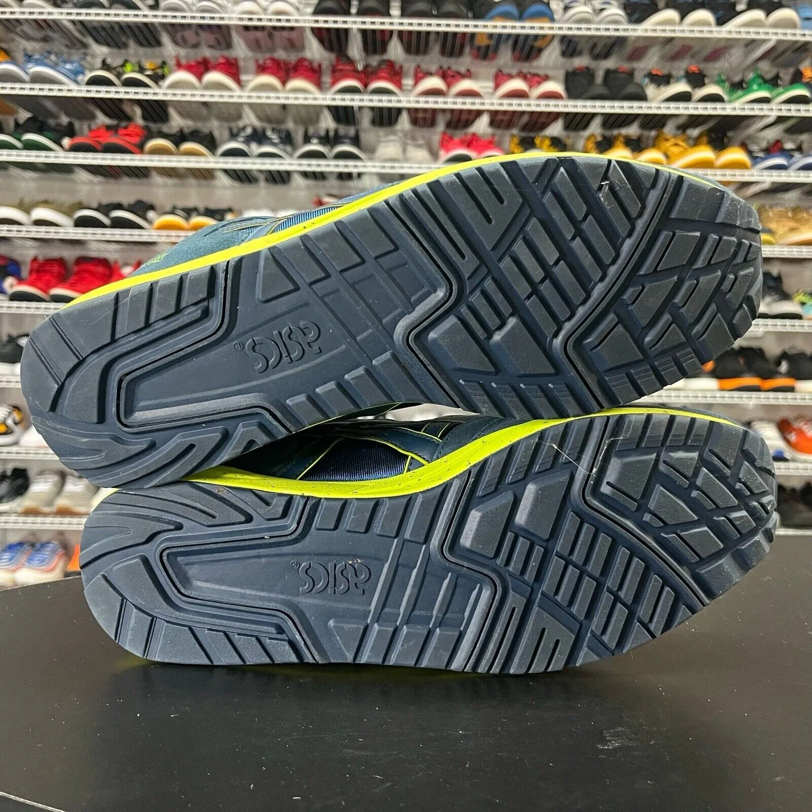 Men's ASICS GEL SAGA Blue / Green Running Shoes | Size 13 | H137k