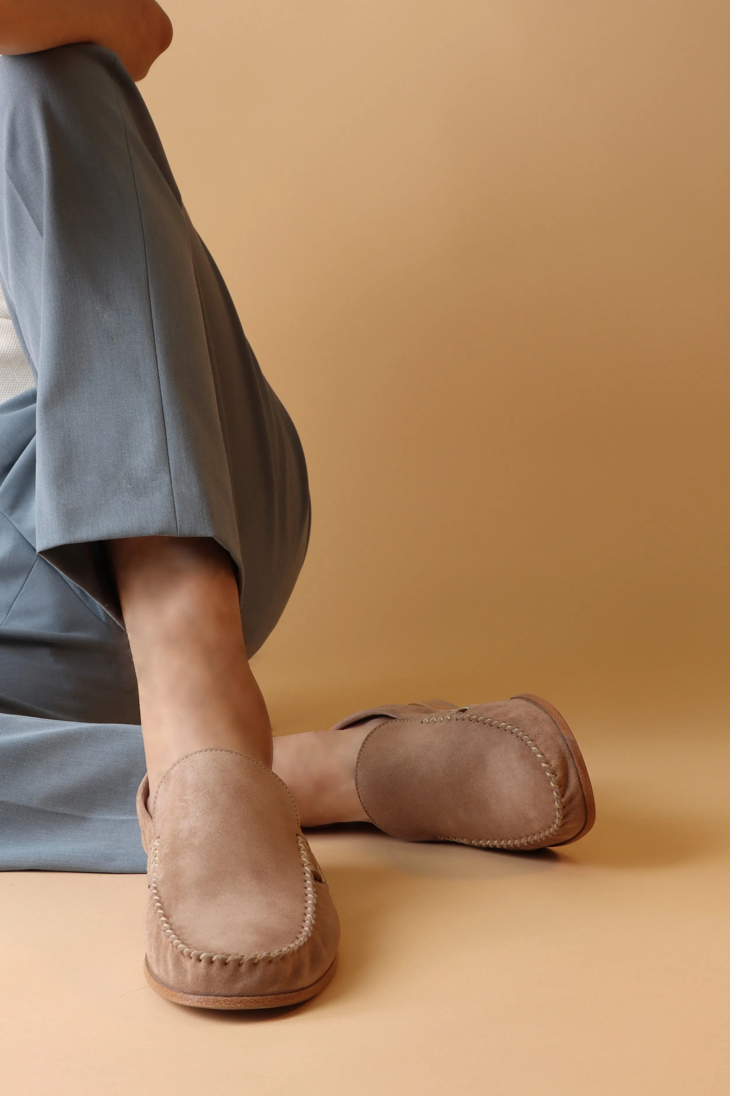 Men´s tan suede casual  moccasins