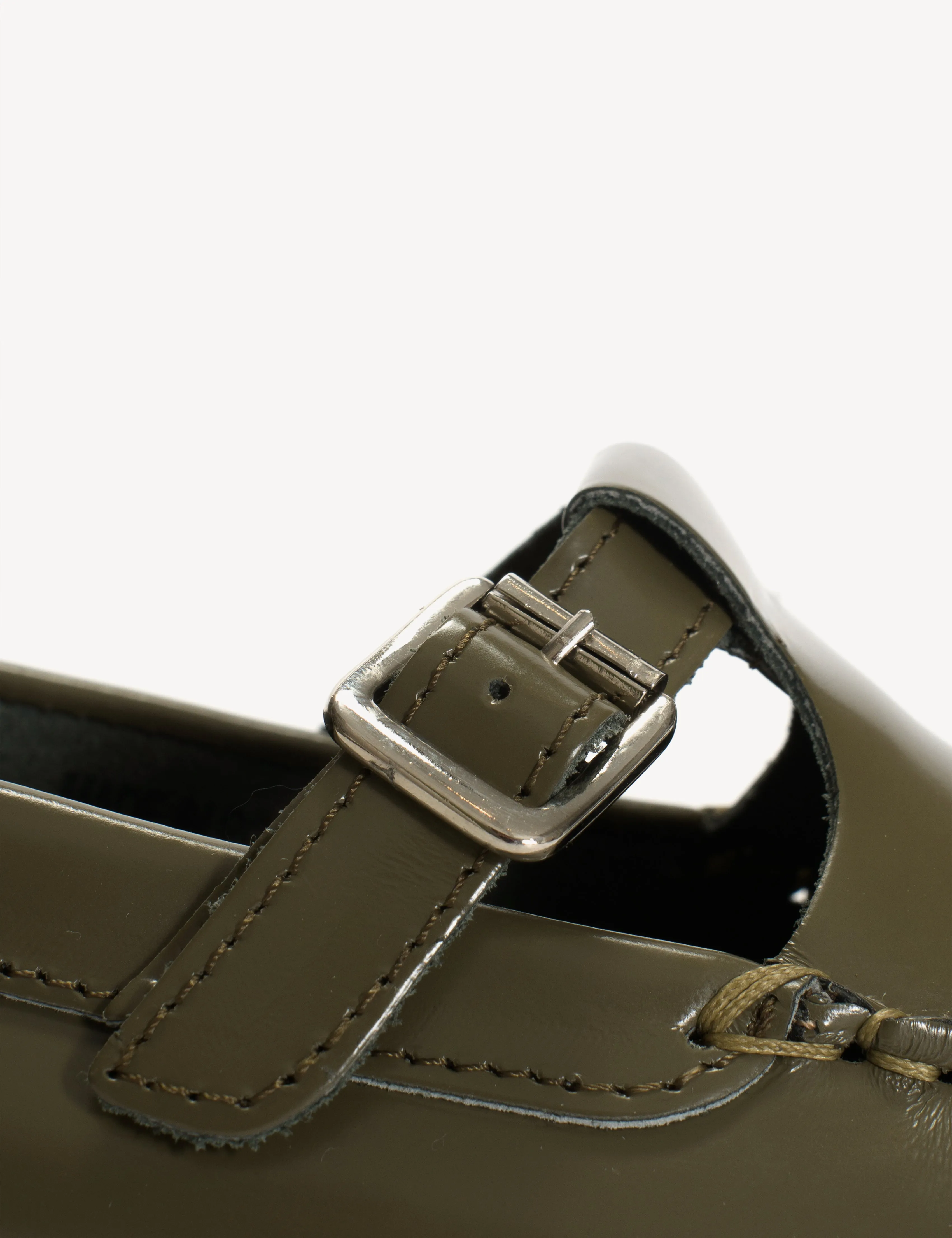 Moccasin T-Bar Loafer In Olive Polido Leather