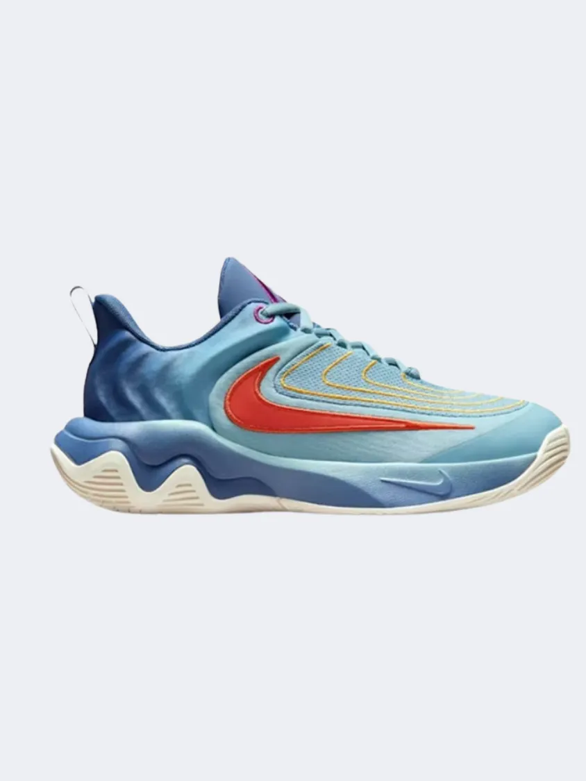 Nike Giannis Immortality 4 Gs-Boys Basketball Shoes Turquoise/Navy/Gold