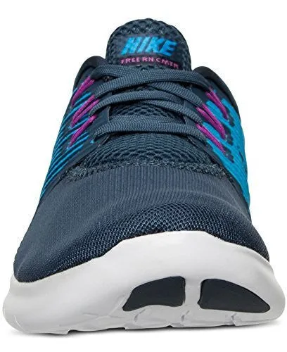 NIKE WOMENS SHOES FREE RN COMMUTER RUNNING LIGHTWEIGHT SNEAKER (8 M US, SQUADRON BLUE/DARK OBSIDIAN)