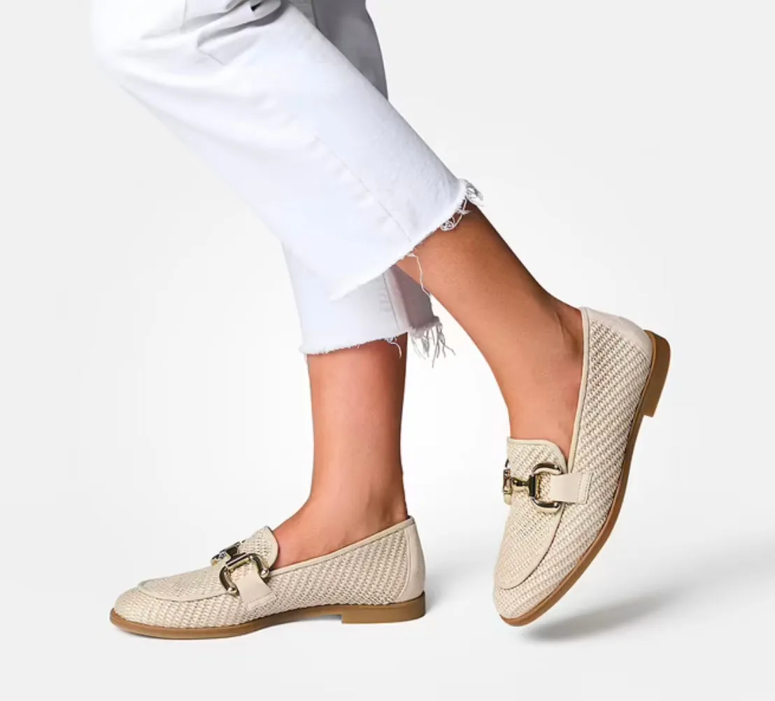 Paul Green beige leather loafers