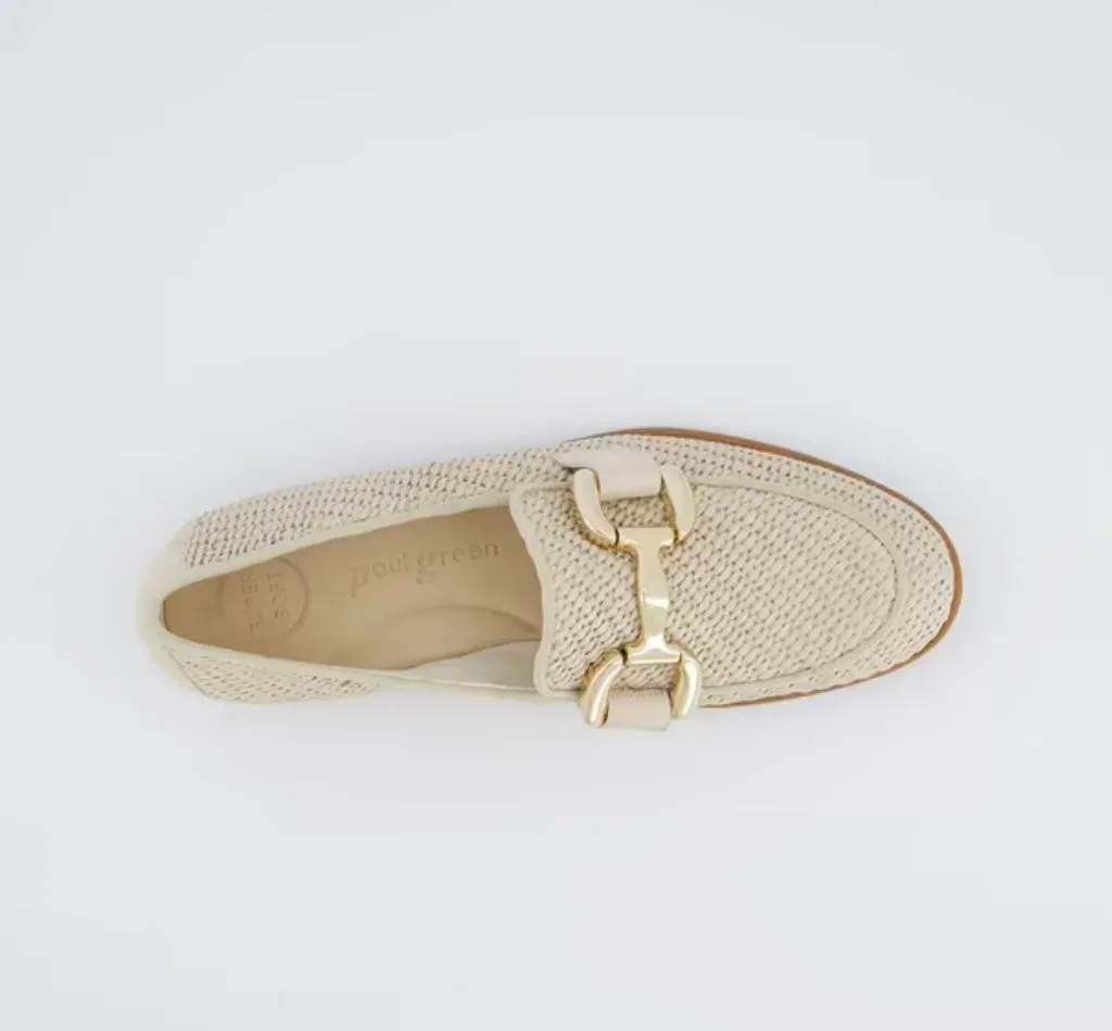Paul Green beige leather loafers