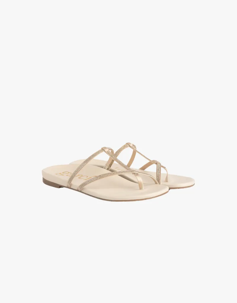 Pedro Garcia Belisa Sandals in Macadamia Satin