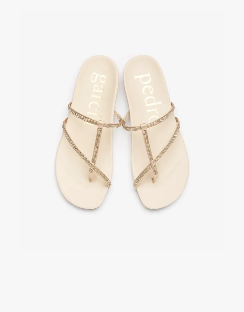 Pedro Garcia Belisa Sandals in Macadamia Satin