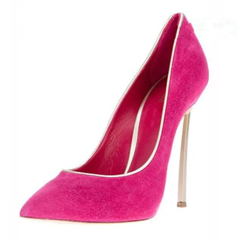 Pointed Toe Pumps Metal Heels Shoes