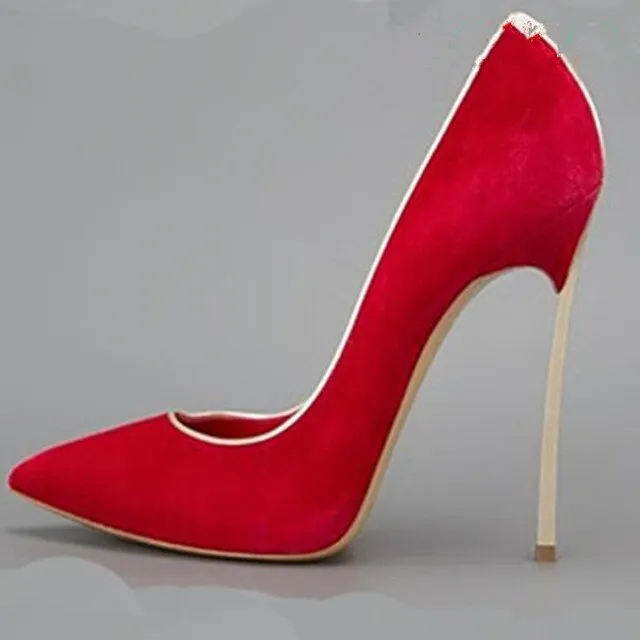 Pointed Toe Pumps Metal Heels Shoes