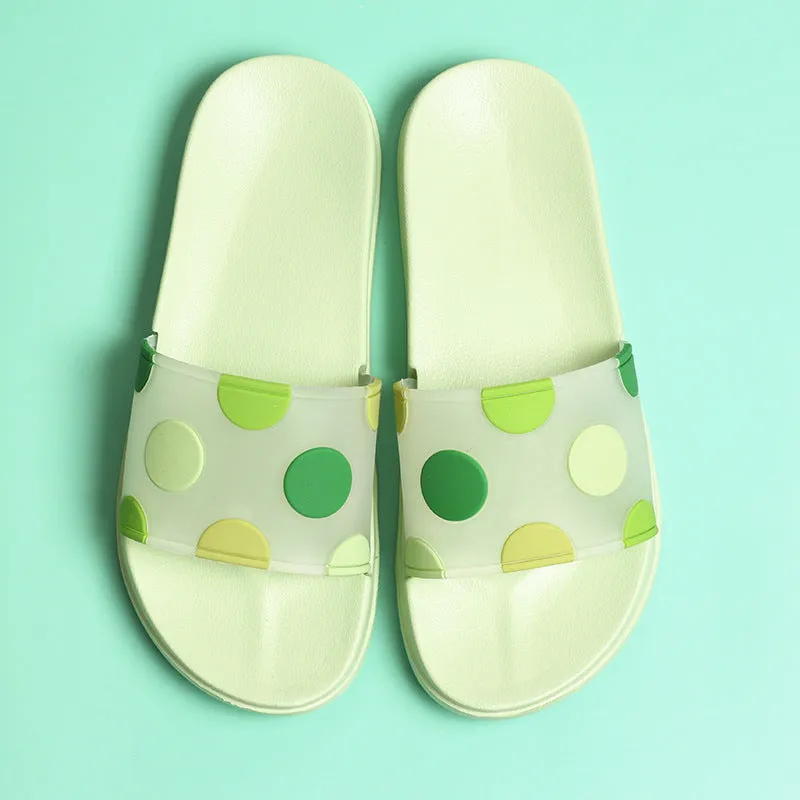 Polka Dot Transparent Slippers for Women