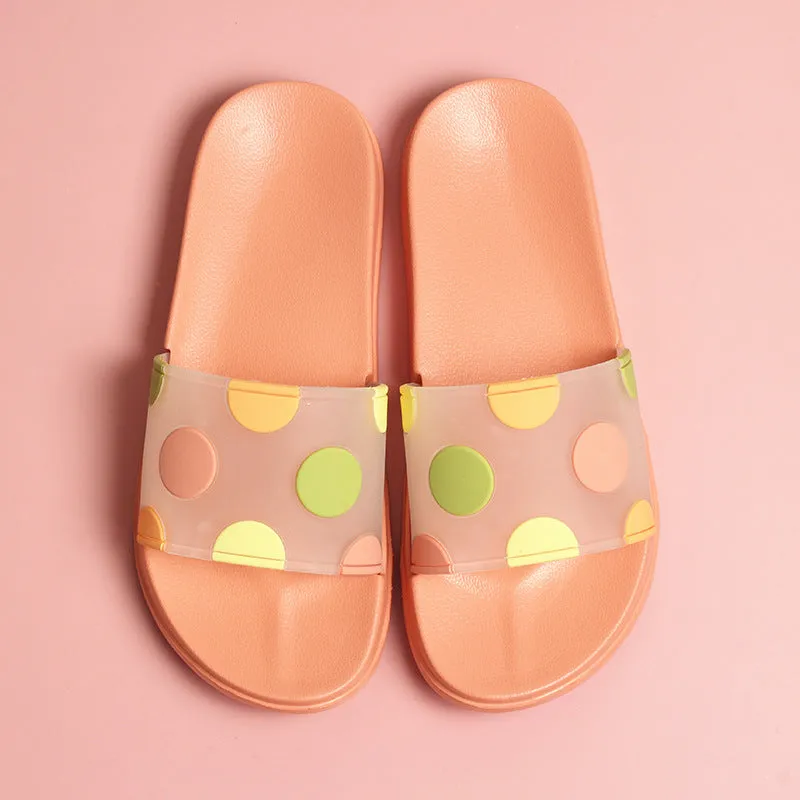 Polka Dot Transparent Slippers for Women