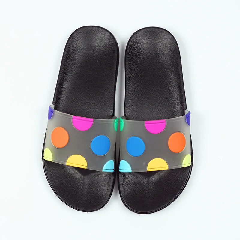 Polka Dot Transparent Slippers for Women