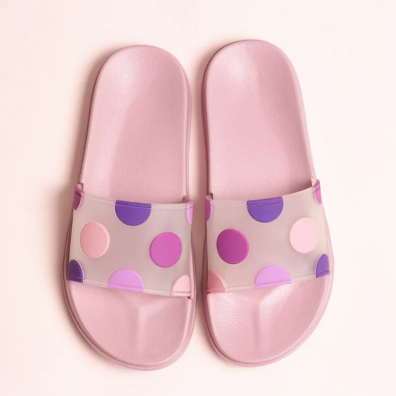 Polka Dot Transparent Slippers for Women