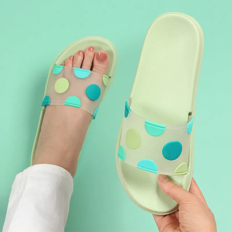Polka Dot Transparent Slippers for Women