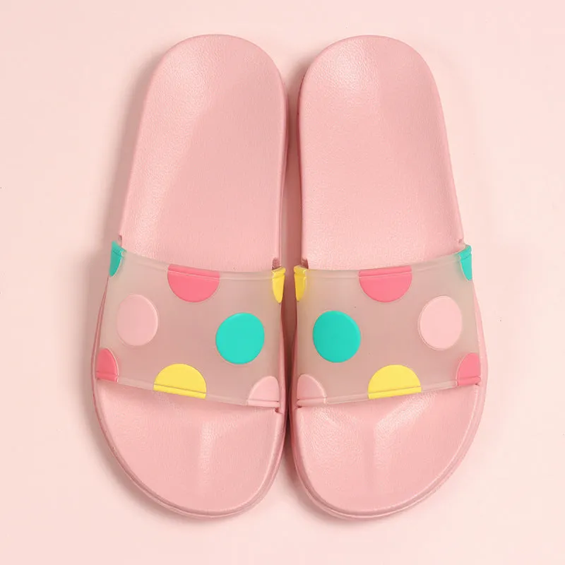 Polka Dot Transparent Slippers for Women