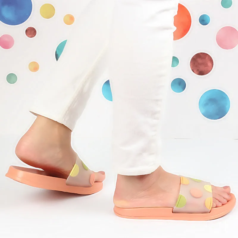 Polka Dot Transparent Slippers for Women