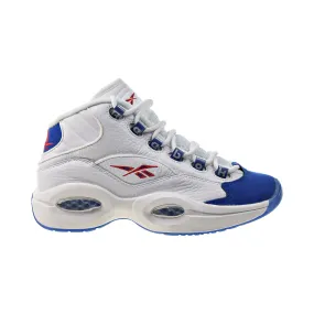 Reebok Question Mid Big Kids' Shoes White-Royal Red