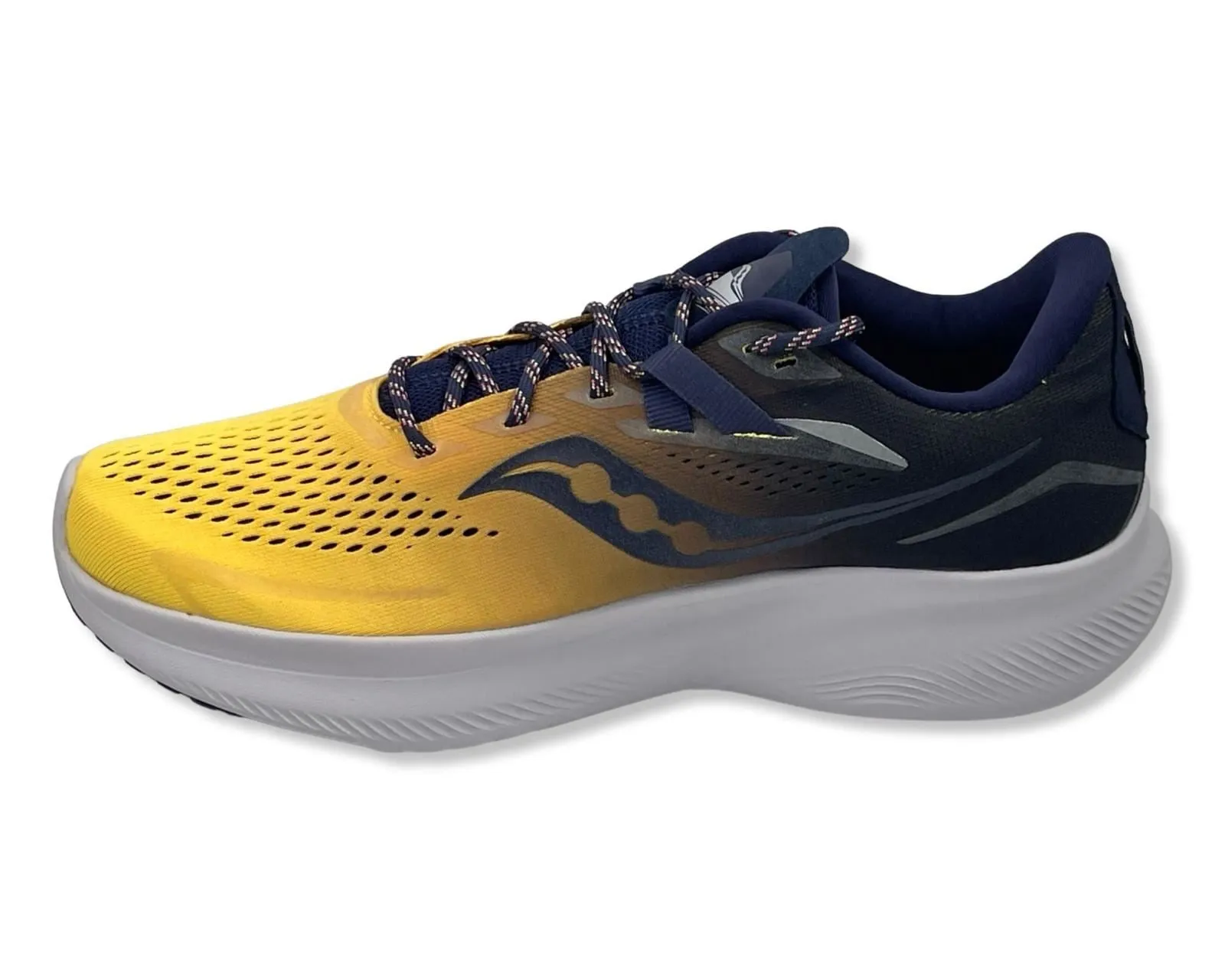 SAUCONY Ride 15 Running Shoes In Yellow\Fog For Men's