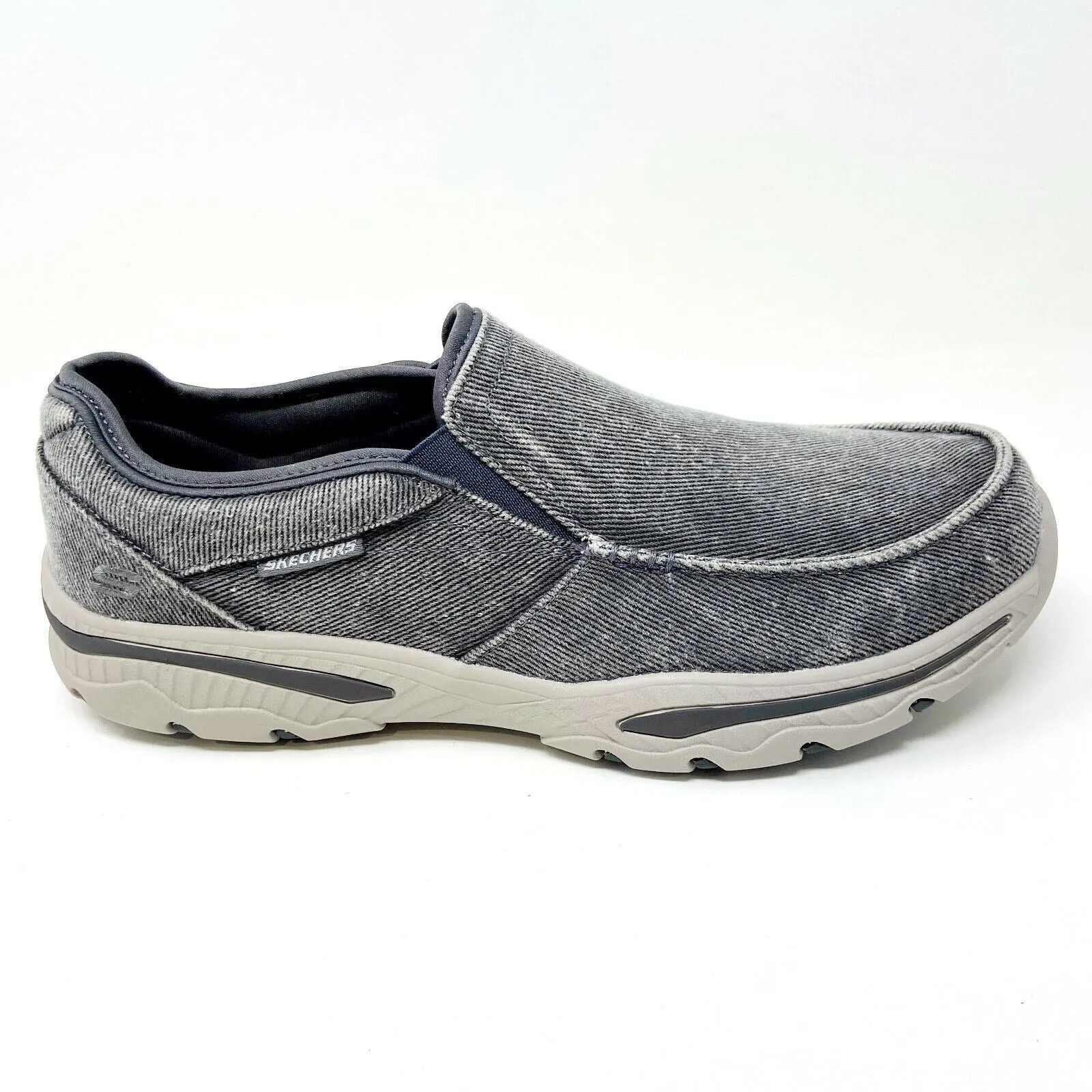 Skechers Harper Forde Charcoal Relaxed Fit Mens Slip On Loafers