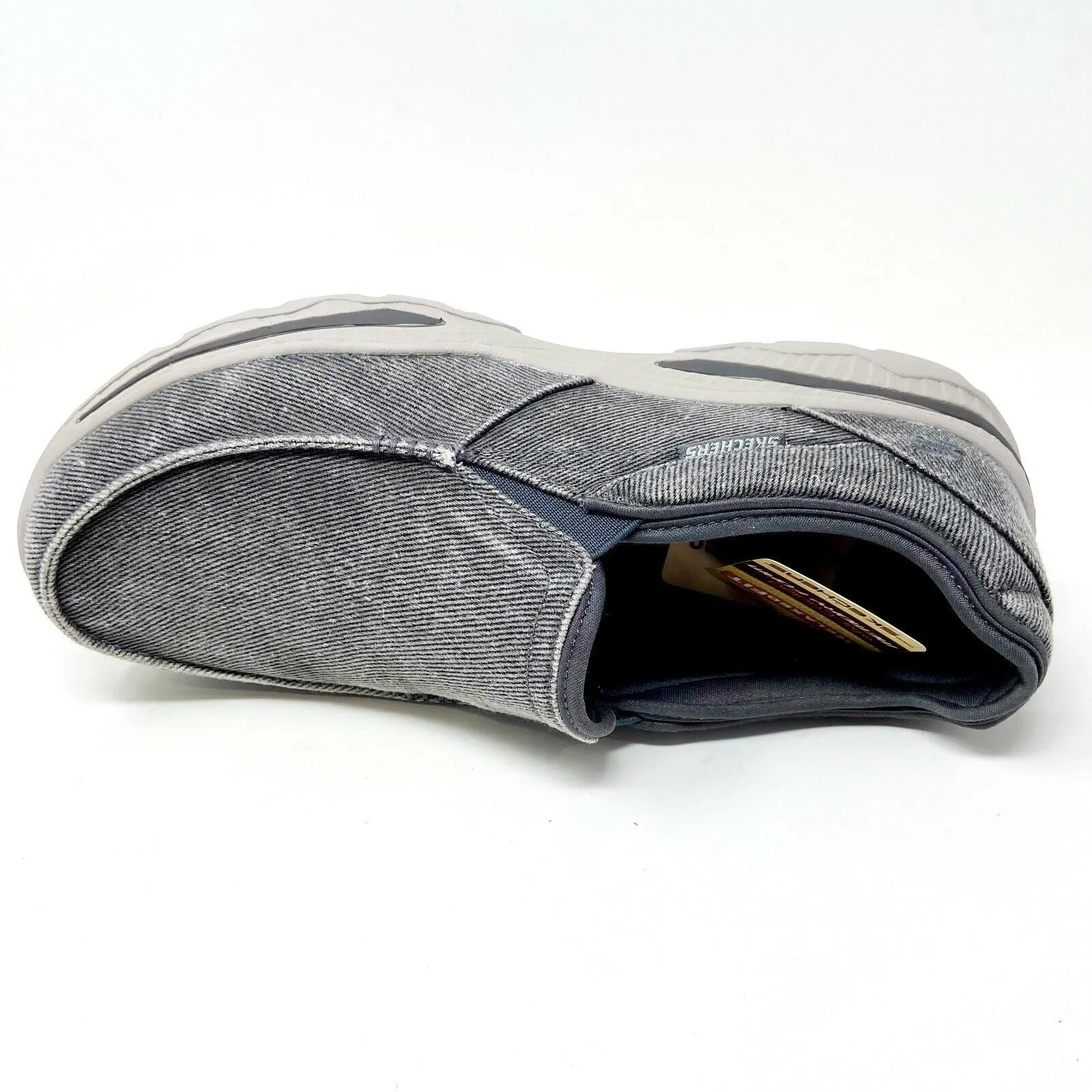 Skechers Harper Forde Charcoal Relaxed Fit Mens Slip On Loafers