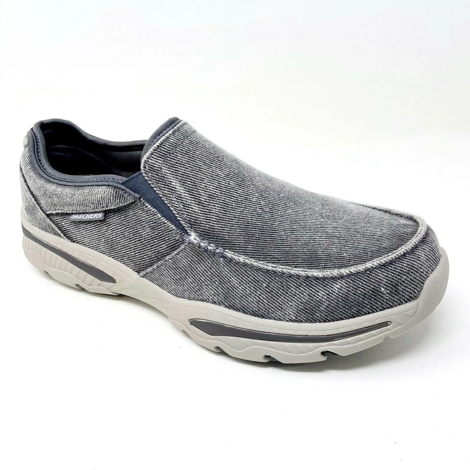 Skechers Harper Forde Charcoal Relaxed Fit Mens Slip On Loafers