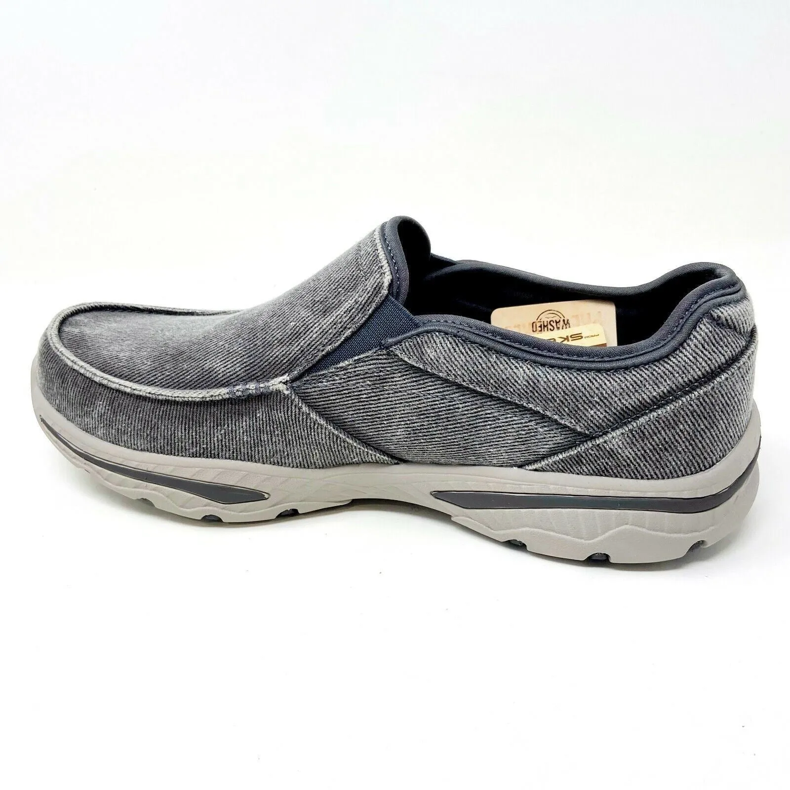 Skechers Harper Forde Charcoal Relaxed Fit Mens Slip On Loafers
